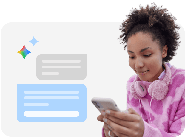 Person using a phone for an AI recommendation
